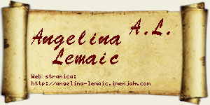 Angelina Lemaić vizit kartica